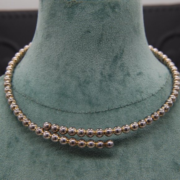 2 Chokers - One is stainless-steel beads all the way around - Picture 1 of 6